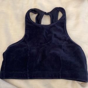 Aerie Blue Corduroy Crop Top